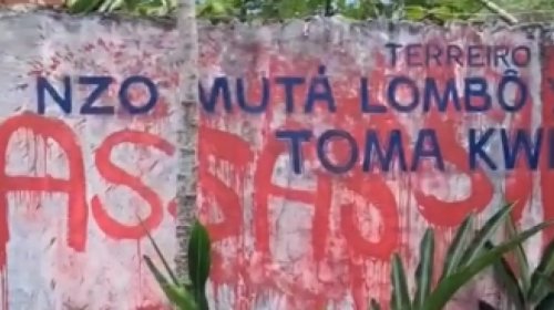 [Terreiro em Cajazeiras é alvo de ataque com pichações de cunho religioso]