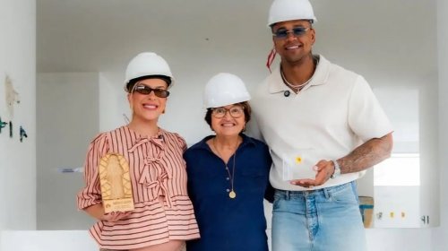 [Léo Santana e Lore Improta acompanham obras de novos leitos de UTI nas Obras Irmã Dulce]